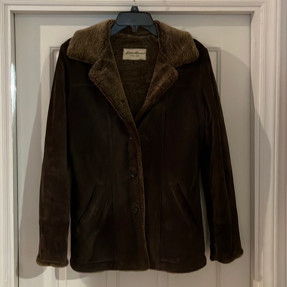 Eddie Bauer Suede Leather Coat